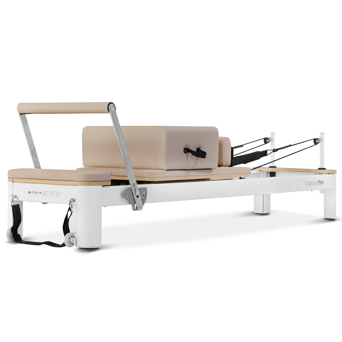 Contour Pro Aluminum Pilates Reformer Machine for Home Gym - Professional Grade Equipment with Adjustable Resistance, Beige - Perfect for Pilates Studio, Physical Therapy & Home Workouts