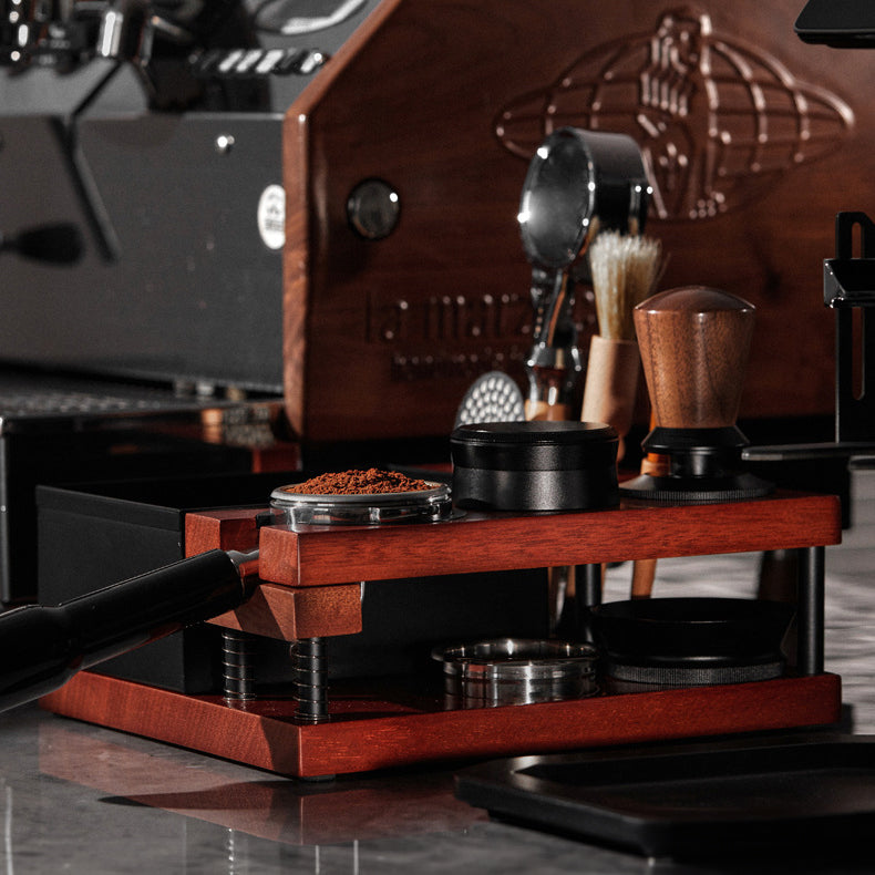 9-in-1 Espresso Tamping Station with Knock Box - Professional Barista Tools Kit for Home & Commercial Coffee Making