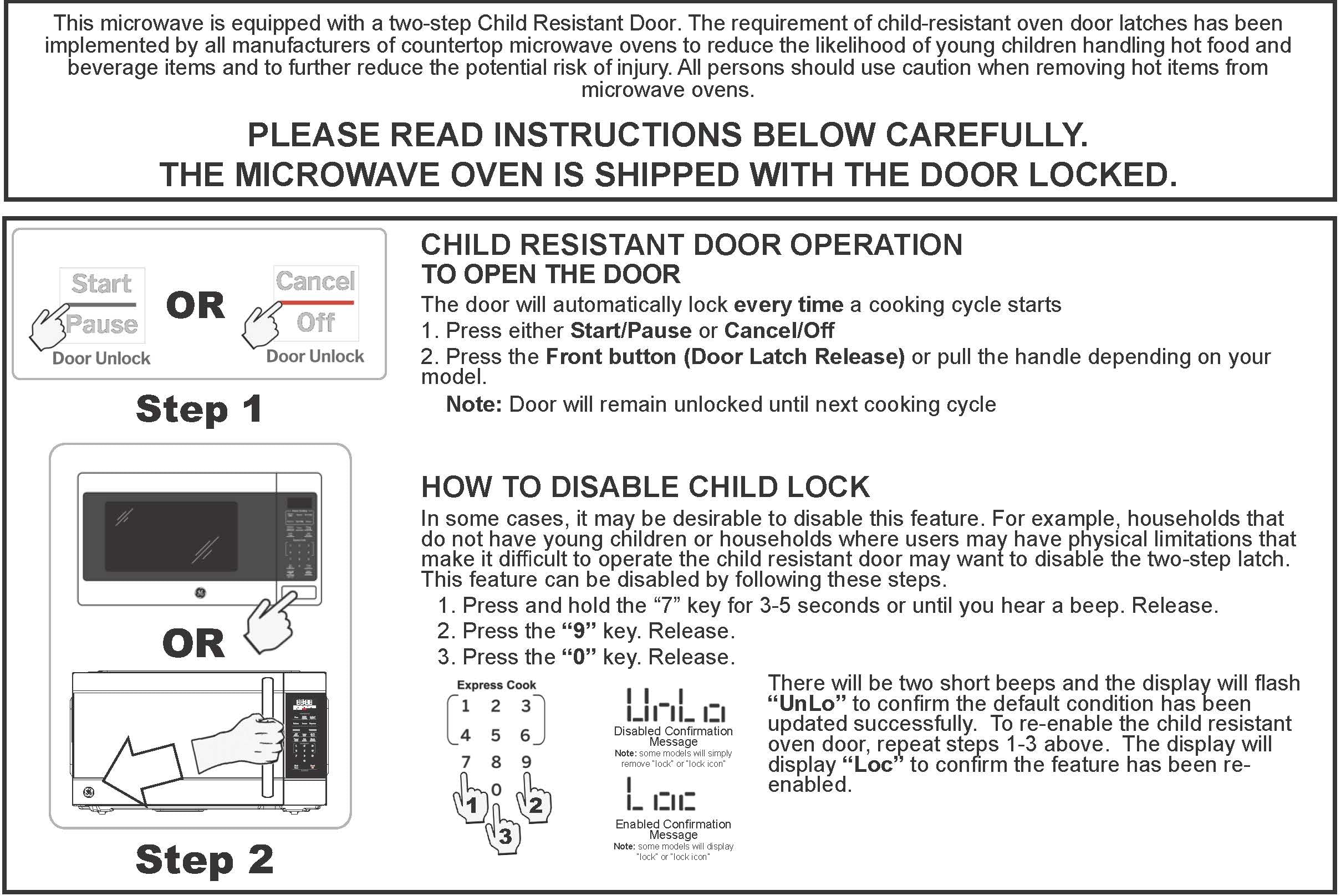GE GCST11X1WSS 950-Watt Stainless Steel Countertop Microwave Oven with 6 Auto Cooking Settings & Child-Lock - Perfect for Small Kitchens, Dorms, Apartments & Office Break Rooms (1.1 Cu. Ft)