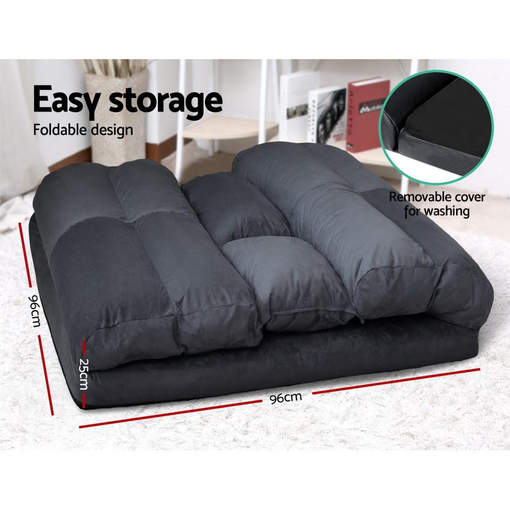 Foldable Lounge Sofa Bed - Convertible Floor Recliner Chair for Small Spaces | Perfect for Living Room, Bedroom, Guest Room & Studio Apartments
