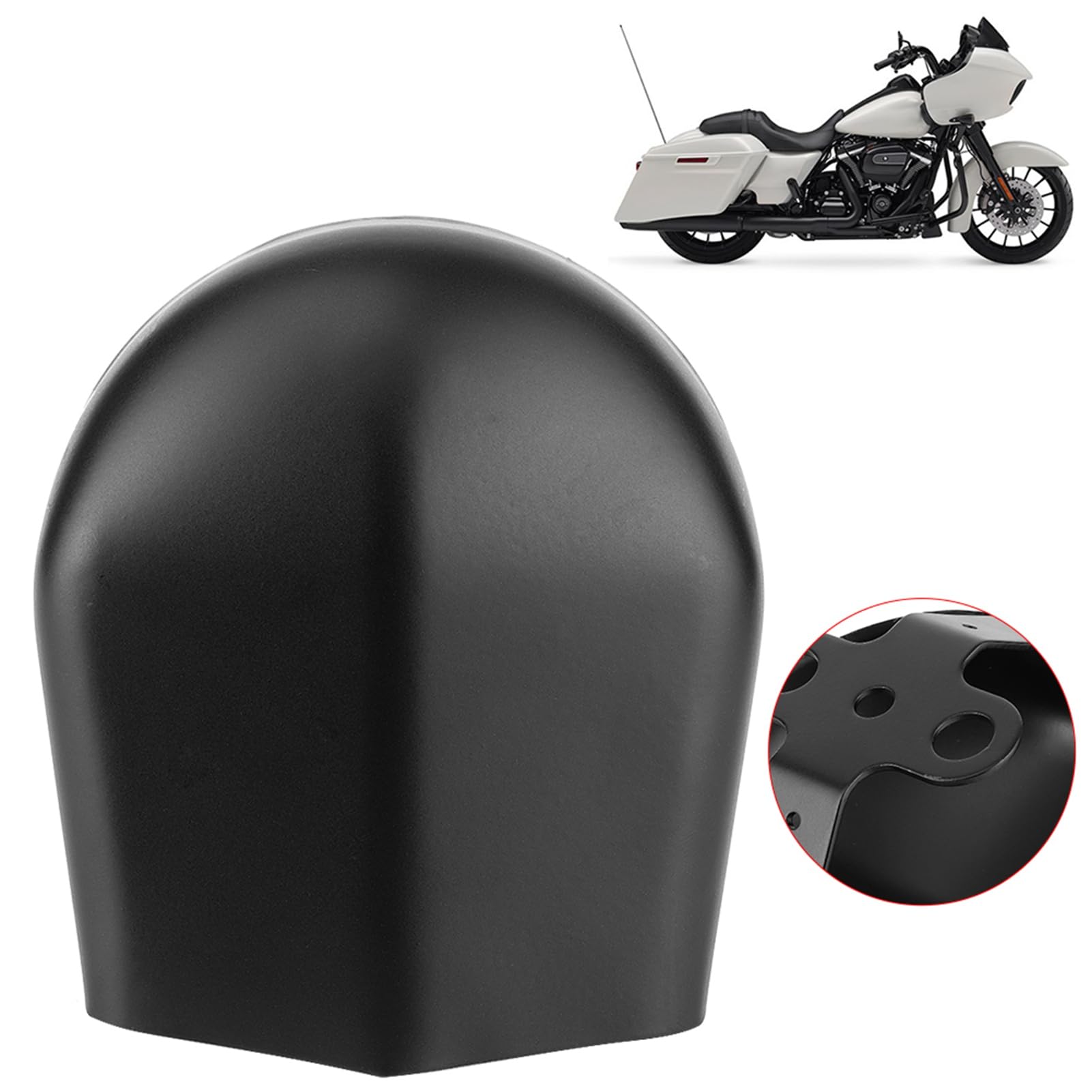 Round Horn Cover for Motorcycle - Replacement Horn Cover Compatible with Touring Models (1993-2018) - Matte Black Finish - Enhances Bike Aesthetics & Protects Stock Horns - Ideal for Cruisers, Road Trips & Motorcycle Customization