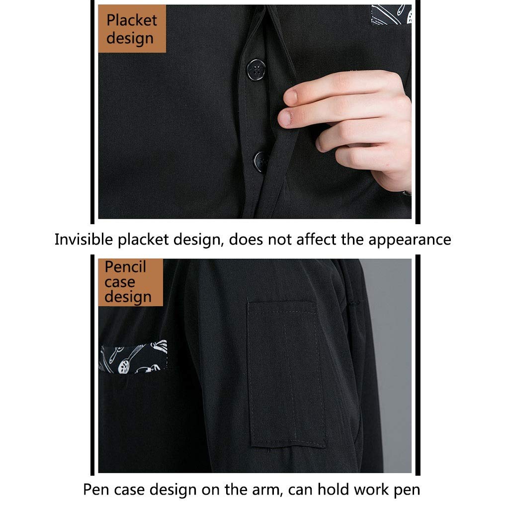 Professional Unisex Chef Jacket - Long Sleeve Cooking Uniform for Men & Women - Customizable Classic Kitchen Apparel - Perfect for Restaurants, Culinary Schools & Home Cooking