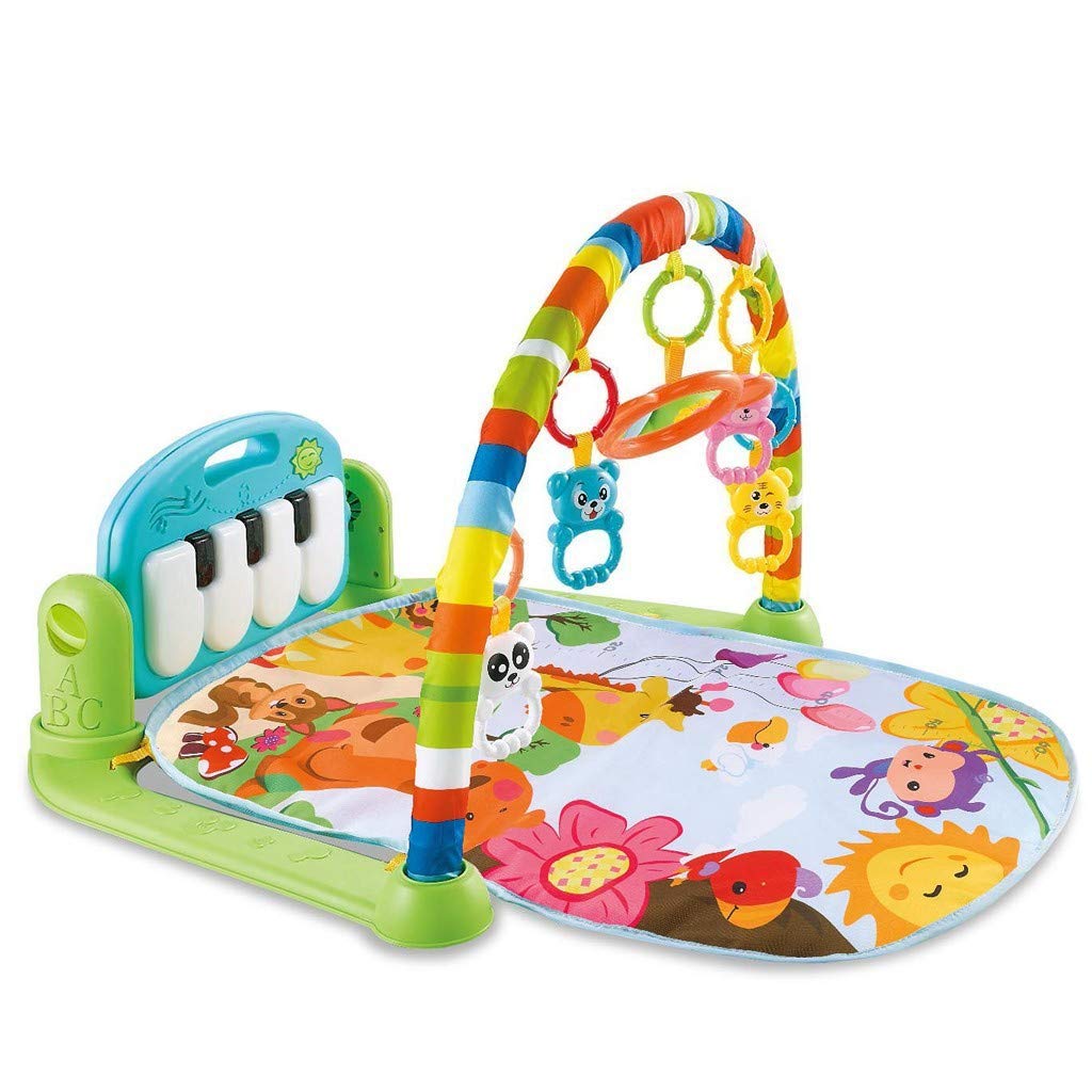 Large Baby Play Mat with Music & Piano Keys - Interactive Crawling, Fitness & Kick Toy for Infants & Toddlers (Sky Blue) - Perfect for Playtime, Learning & Motor Skill Development