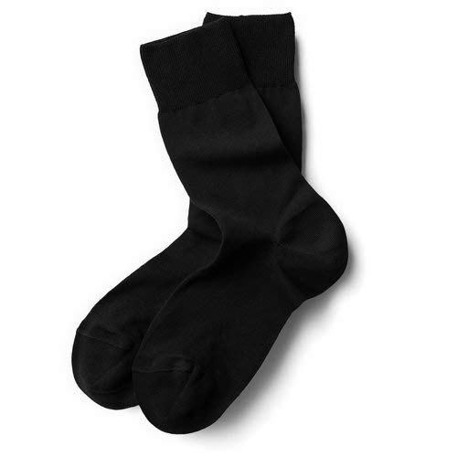 Men's Cotton Dress Socks - Black Comfortable Formal Socks for Business, Office & Wedding Attire