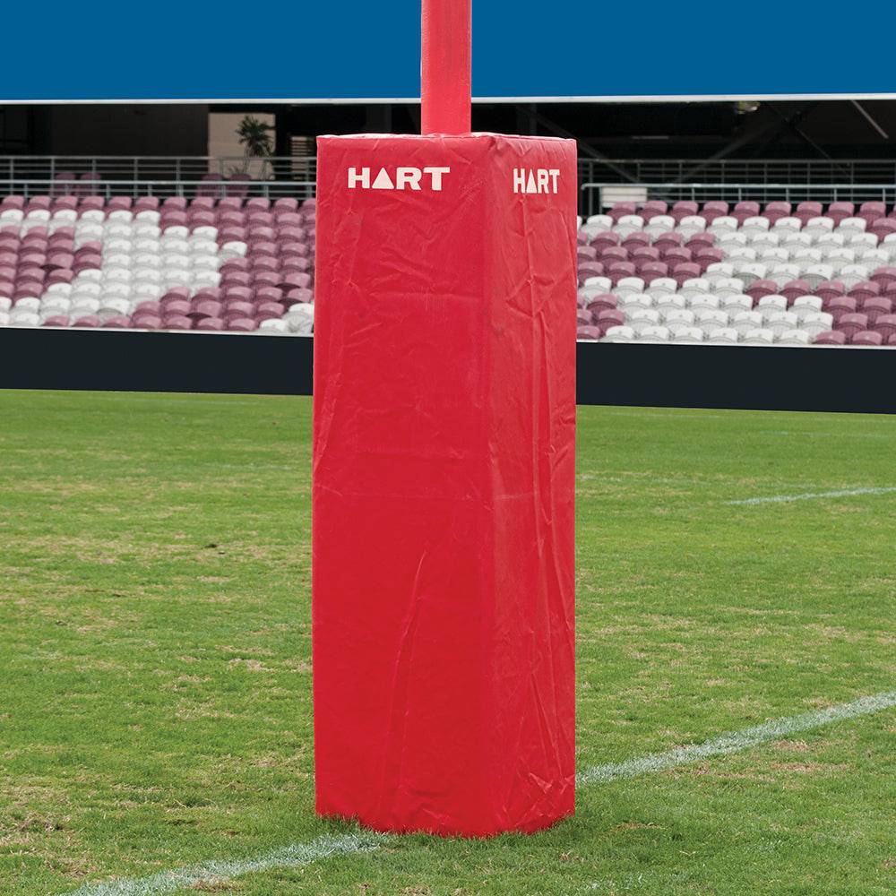 HART Square Rugby Post Pads - 50cm (Set of 4) - High-Density Foam Padding for Rugby Goal Posts - Perfect for Training, Matches & Field Safety