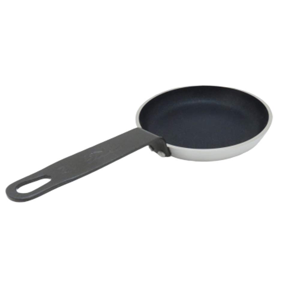 Endoshoji TKG AHLAC01 Mini Frying Pan - 4.7 Inch (12cm) Non-Stick Skillet with 3.0mm Thick Plate - Perfect for Eggs, Pancakes & Single-Serve Cooking - Compact 5 Inch (128mm) Design for Camping & Small Kitchens