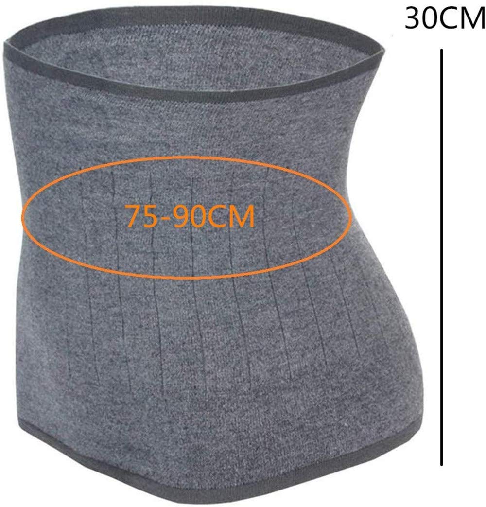 Premium Cashmere Kidney Warmer Belt - Soft Elastic Waist Support for Back Pain Relief - Winter Warmth & Comfort - Ideal for Office, Travel & Cold Weather (Grey)