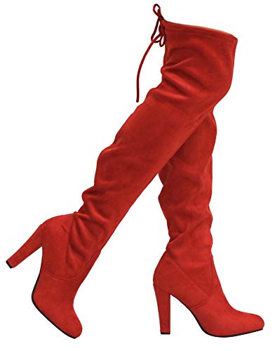 MVE Women's Soda Mid-Calf Lace Up Dress Boots - Stylish Ankle Boots for Office, Party & Fall Fashion Outfits
