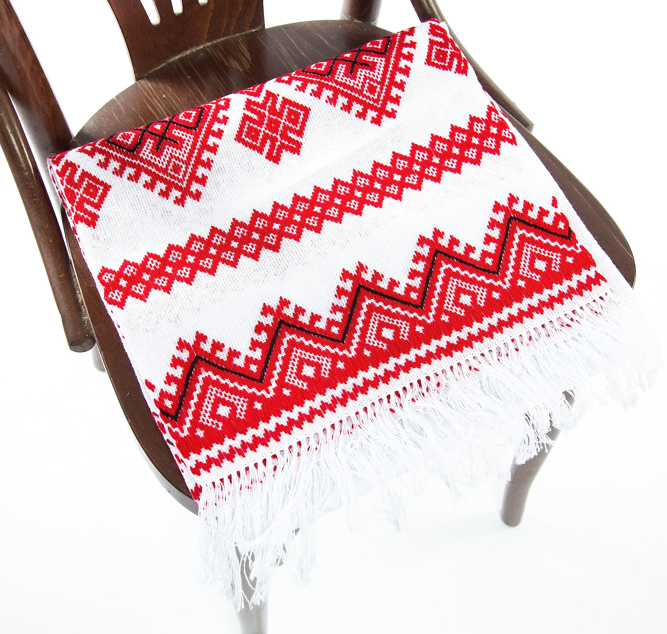 Handmade Ukrainian Embroidery Towels - Traditional Rushnyk Art for Kitchen Decor, Easter Gifts & Home Accessories (Red-Black Folk Pattern) | Perfect for Weddings, Holidays & Cultural Displays