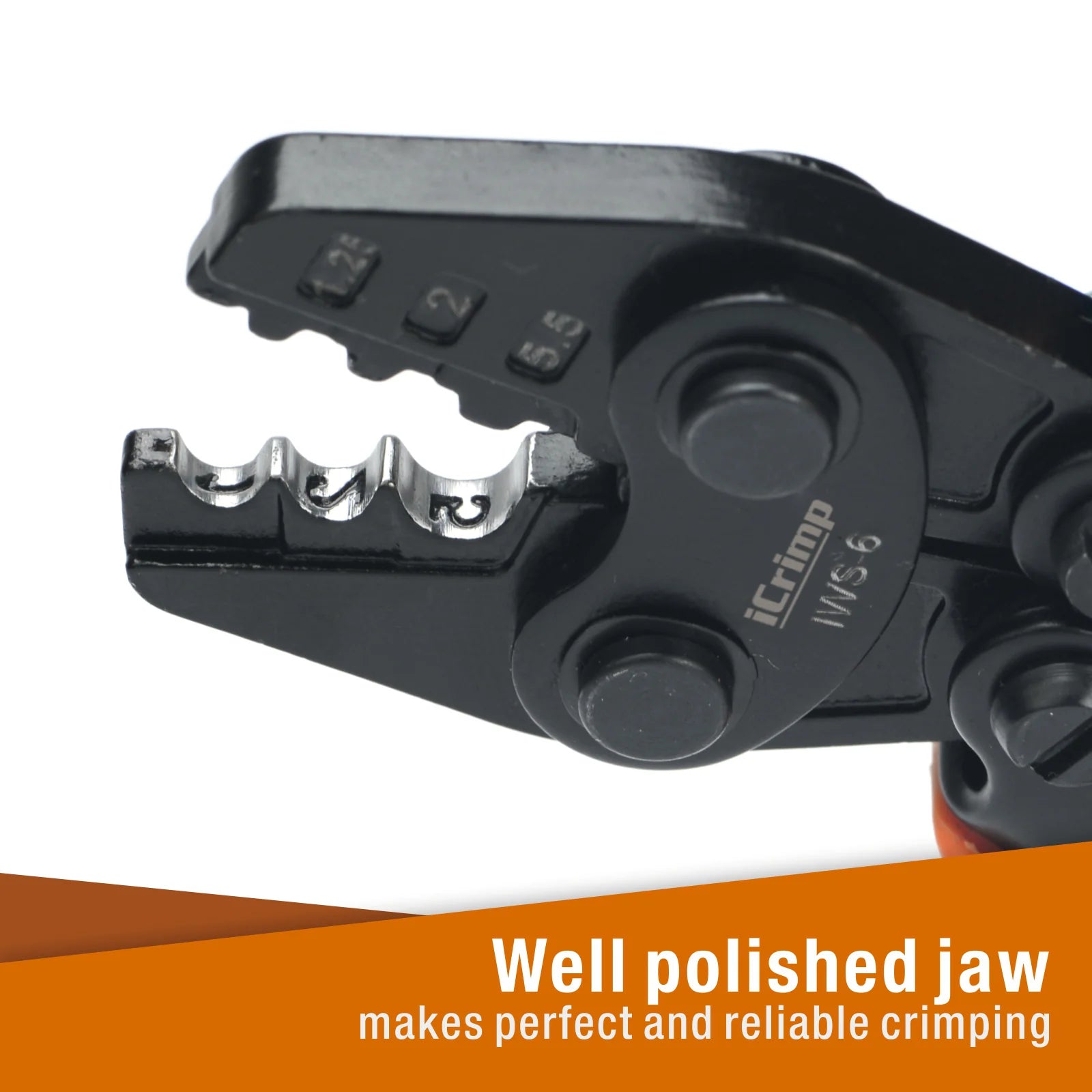 IWS 6 Non-Insulated Terminal Crimping Tool for AWG 16-10 - Professional Butt, Splice, Open & Plug Connectors - Perfect for Automotive, Electrical & DIY Projects