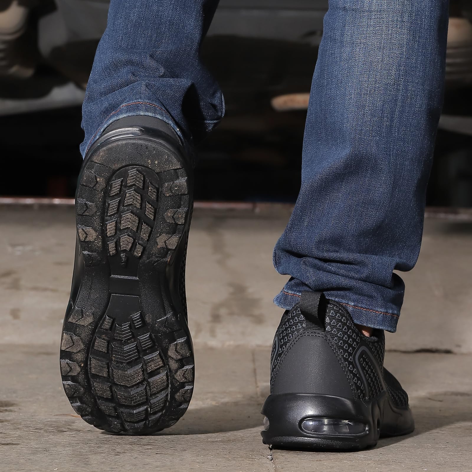Steel Toe Shoes for Women & Men - Composite Toe Safety Work Sneakers - Slip Resistant & Durable - Perfect for Construction, Warehouse & Industrial Work