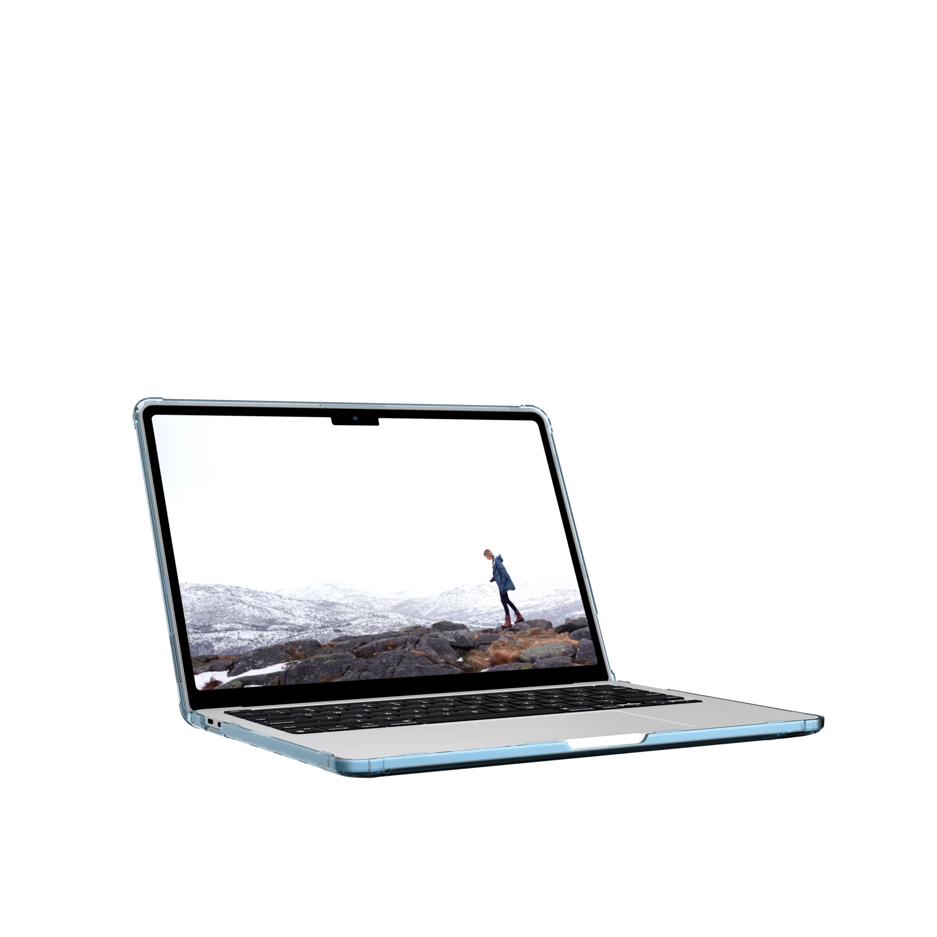 UAG U Lucent Protective Case for MacBook Pro 13 M2 2022 - Cerulean Blue | Slim Lightweight Cover for Work, Travel & Everyday Use