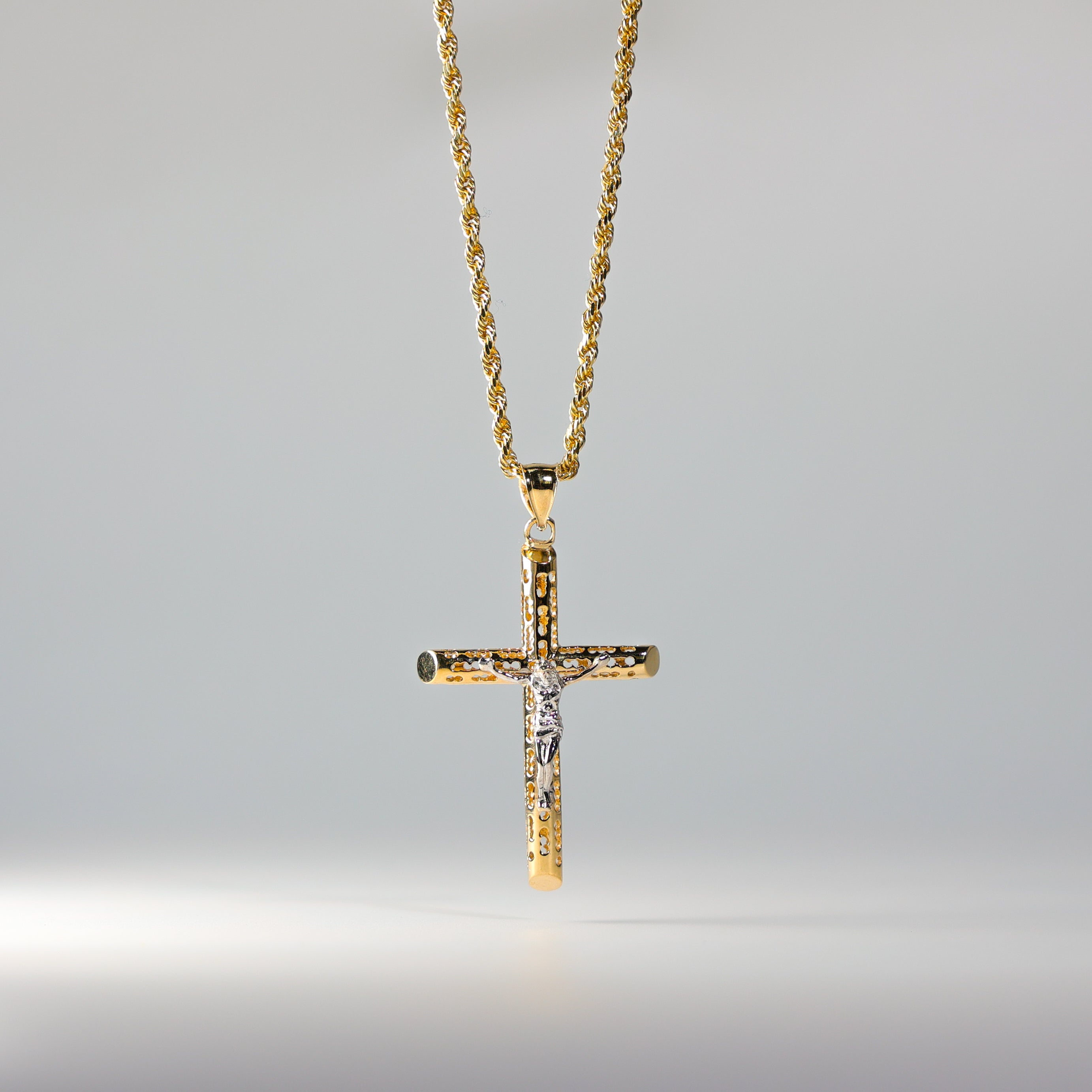 Gold Large Jesus Crucifix Cross Pendant Necklace - Model 1213 | Religious Jewelry for Men & Women | Perfect for Church, Baptism & Daily Wear