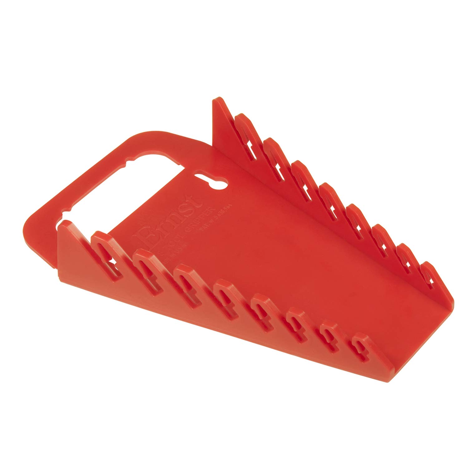Ernst Manufacturing 5046 8-Tool Gripper Wrench Organizer - Heavy Duty Red Tool Holder for Mechanics & DIY - Perfect for Garage, Workshop & Toolbox Organization