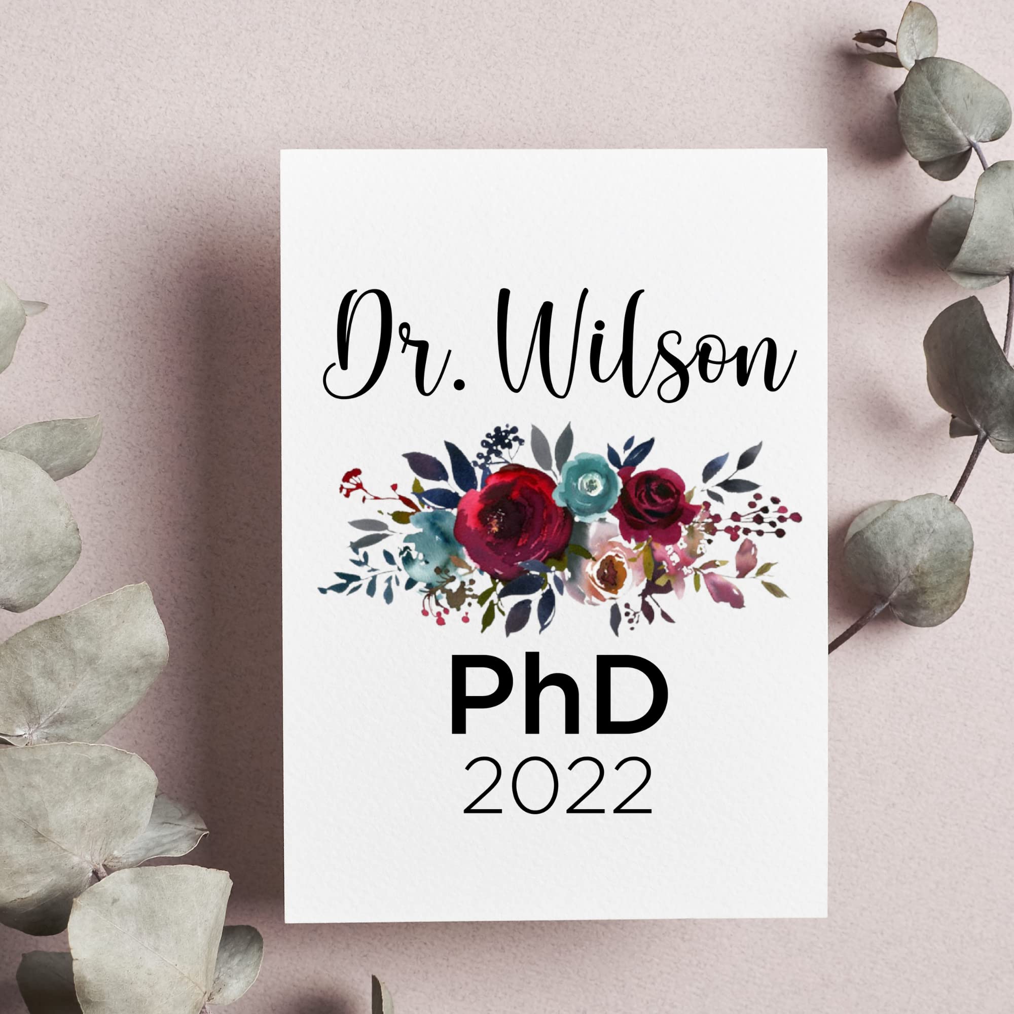 Personalized PhD Graduation Card for Daughter - Doctorate Degree Congratulations Greeting Card - Class of 2021 Graduation Gift - From Mom to Son - Perfect for Graduation Ceremonies & Academic Achievements