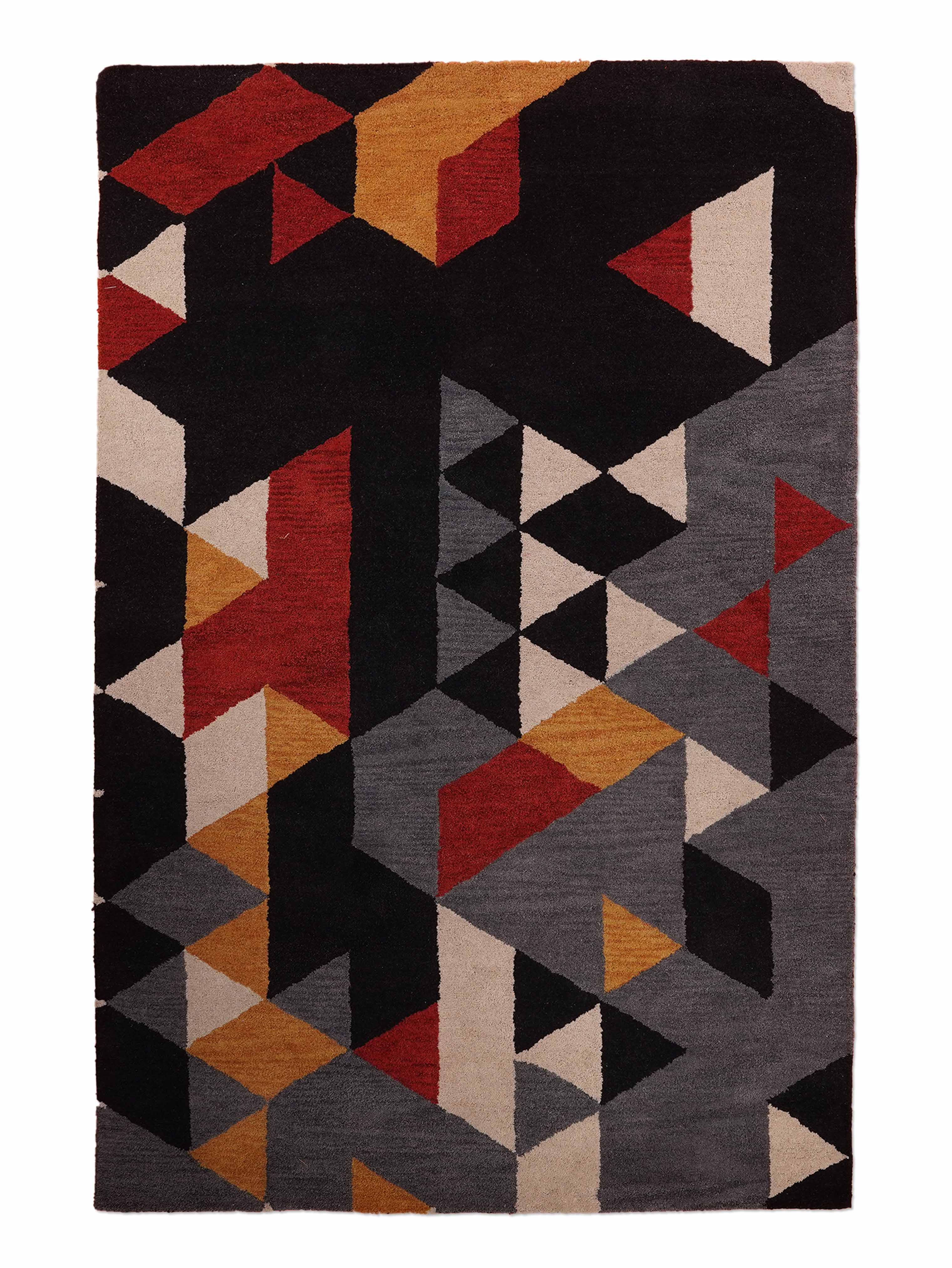 Checker Hand Tufted Rug - Soft Non-Slip Area Rug for Living Room, Bedroom, Nursery - Modern Geometric Design Home Decor (5'x7')