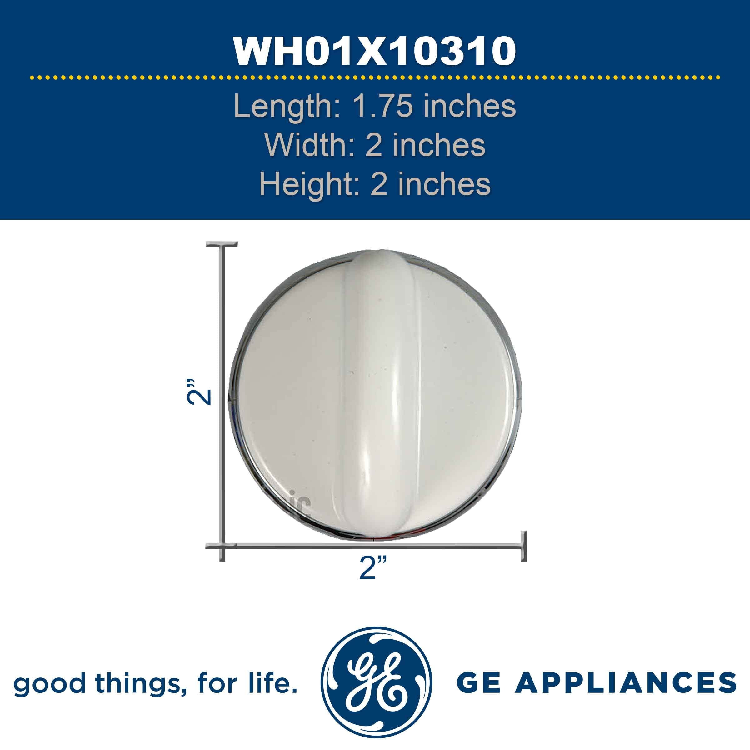 GE WH01X10310 Genuine OEM Timer Knob (White) Replacement Part for GE Washing Machines - Perfect for Repairing GE Top Load Washers & Laundry Appliances