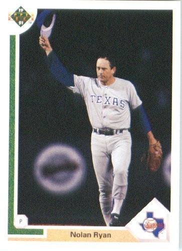 1991 Upper Deck Nolan Ryan #345 Texas Rangers MLB Baseball Trading Card - Collectible Sports Memorabilia for Fans & Card Enthusiasts - Perfect for Display, Trading, and Investment