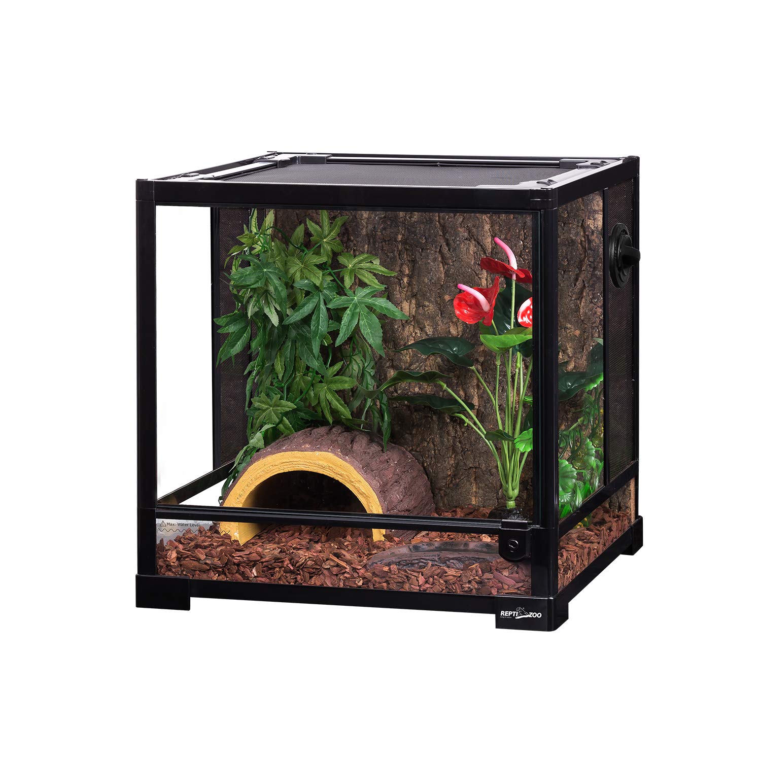 REPTI ZOO 12-inch Hanging Vine Reptile Terrarium Plants with Suction Cups - Realistic Tank Decor for Geckos, Chameleons & Frogs - Perfect for Jungle & Rainforest Habitat Setups