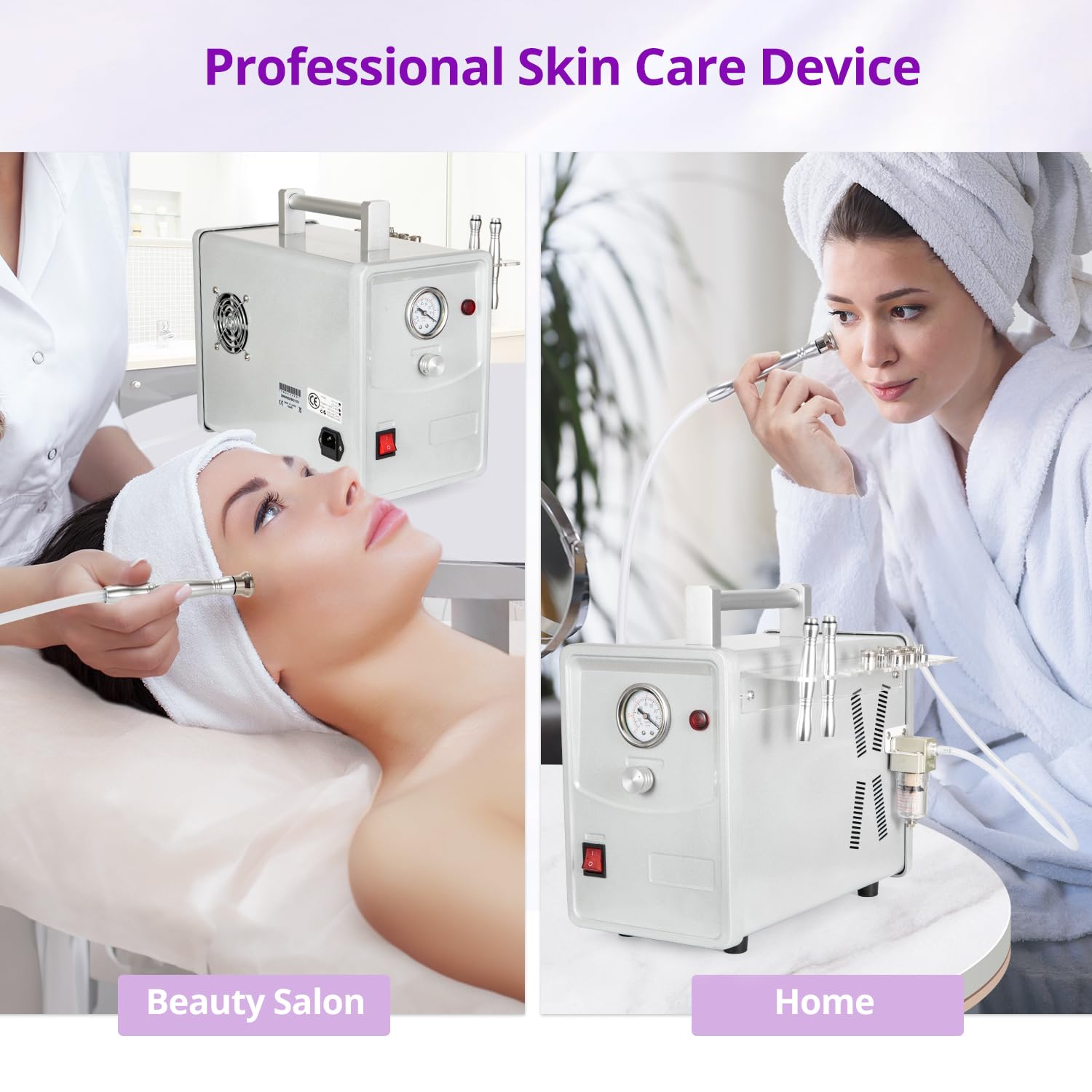 Diamond Microdermabrasion Machine - Professional Salon & SPA Skin Care Device for Face Exfoliation, Wrinkle Reduction & Skin Rejuvenation | At-Home Facial Treatment for Glowing Skin | Perfect for Acne Scars, Blackheads & Anti-Aging Routine
