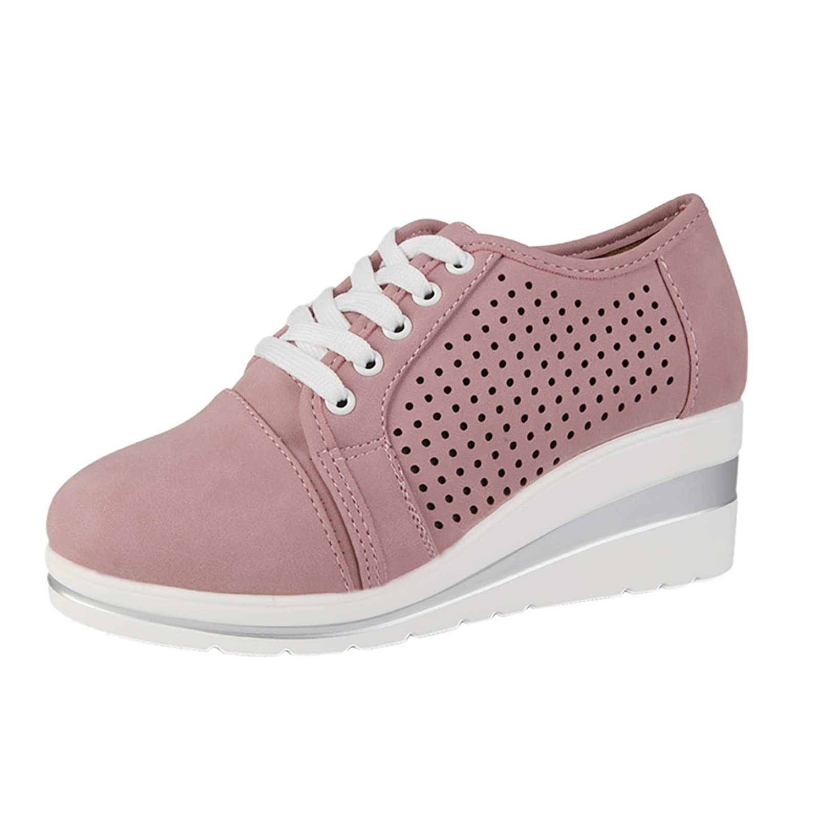 Women's Roman Style Hollow Out Wedge Sneakers - Slip On Casual Shoes for Height Increase & Comfort | Perfect for Summer Outfits, Beach Walks & Everyday Wear