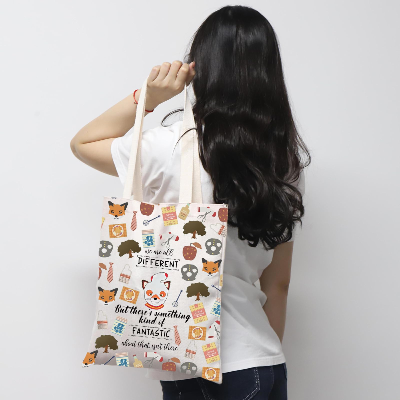 Fantastic Fox Inspired Tote Bag - Cute Fox Design Gift for Women & Fox Lovers - Perfect for Shopping, Work, and Daily Use