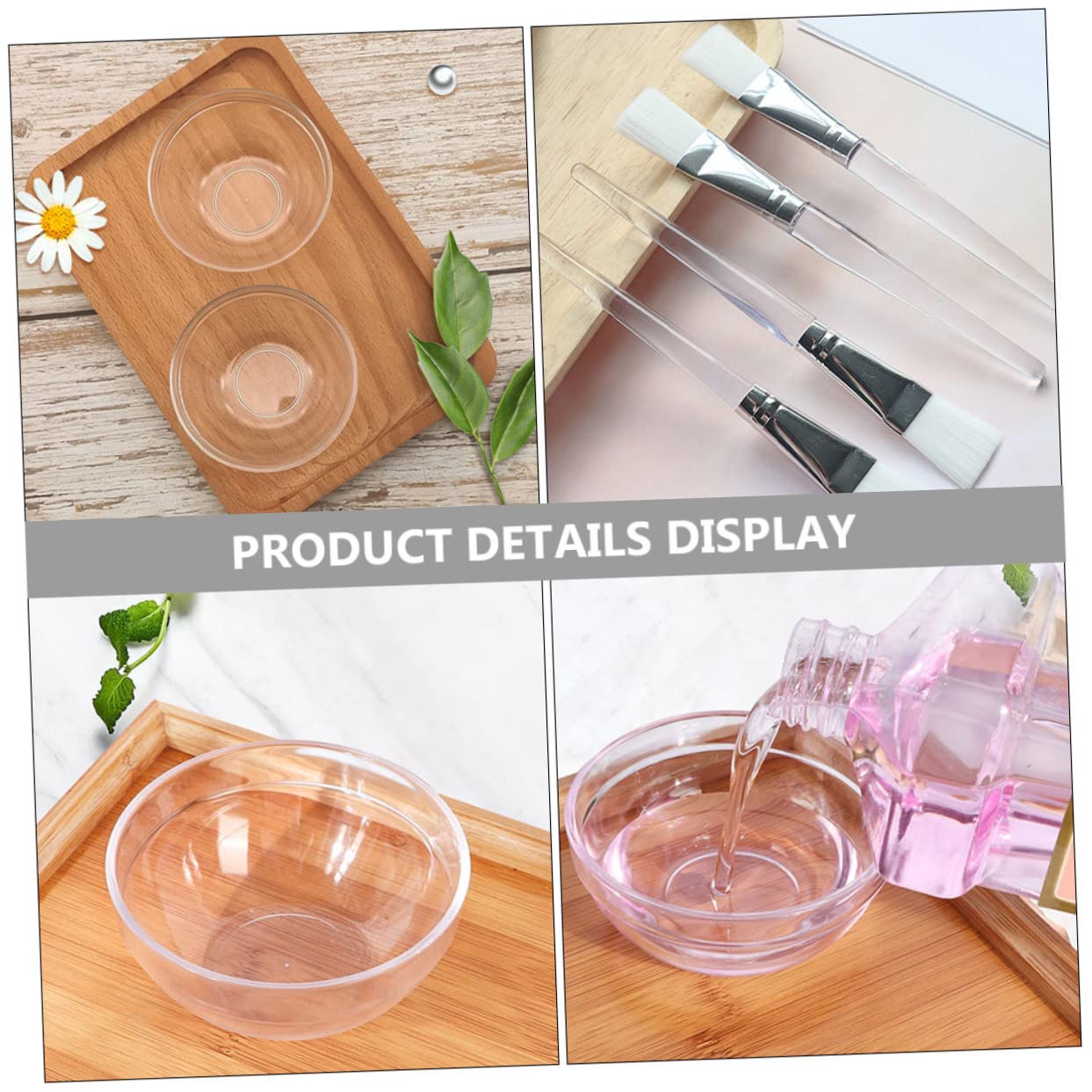 Healeved 12-Piece Transparent Mask Mixing Bowl & Face Mask Brush Set - DIY Facial Mask Applicator Tools with 6 Bowls & Brushes for Home Spa, Skincare, and Beauty Treatments | Perfect for DIY Face Masks, At-Home Facials, and Professional Skincare Routines