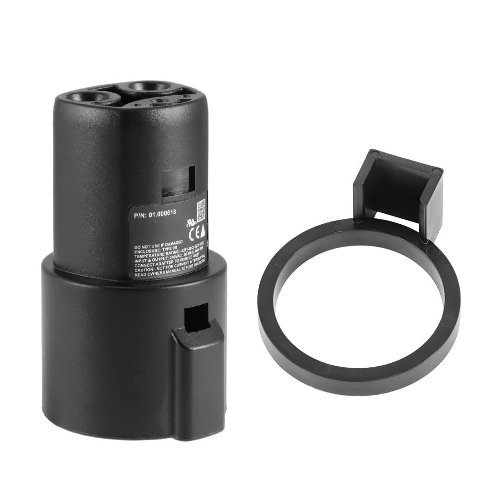 Premium HANSSHOW TESPLUS J1772 to Tesla Charger Adapter - 80AMP/250VAC for Tesla Model 3/Y/X/S - Fast Charging with Lock - Compatible with Tesla Mobile Charger - Perfect for Home, Travel & Public Charging Stations