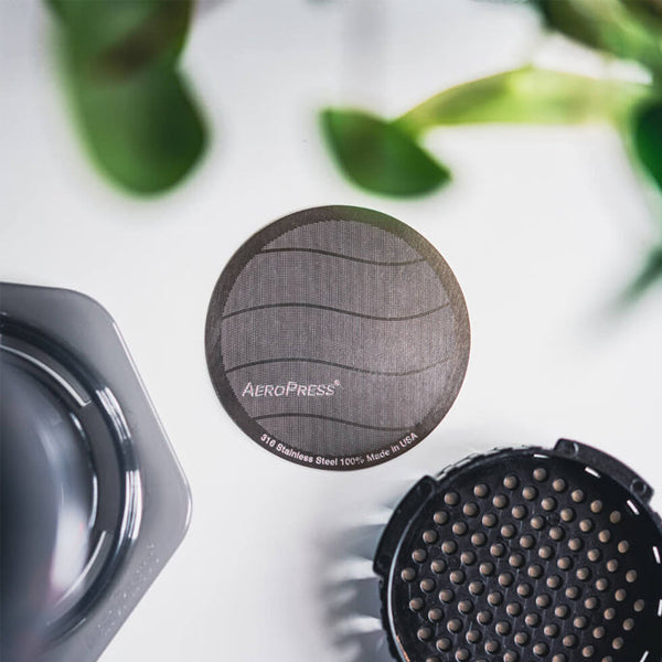 AeroPress Stainless Steel Reusable Coffee Filter - Fine Mesh for Espresso & Cold Brew - Perfect for Travel, Camping & Home Brewing