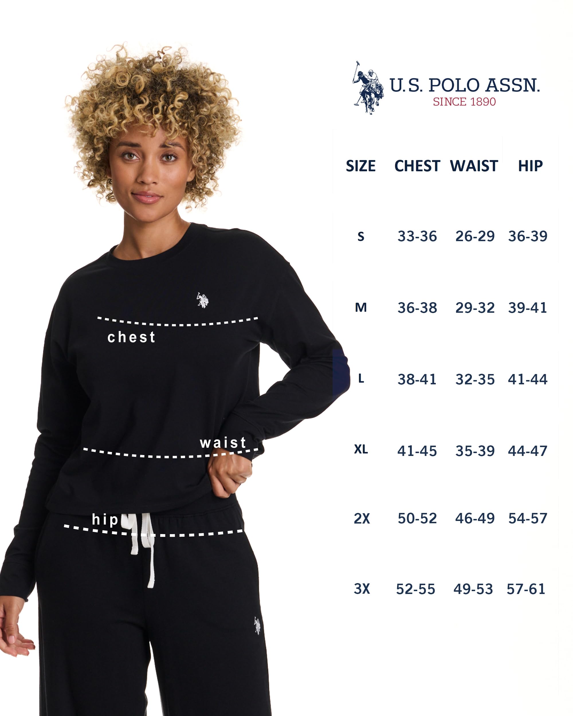 U.S. Polo Assn. Women's Lounge Sets - 2 Piece Tracksuit with Top & Wide Leg Sweatpants | Comfortable Outfit for Home, Travel & Casual Wear