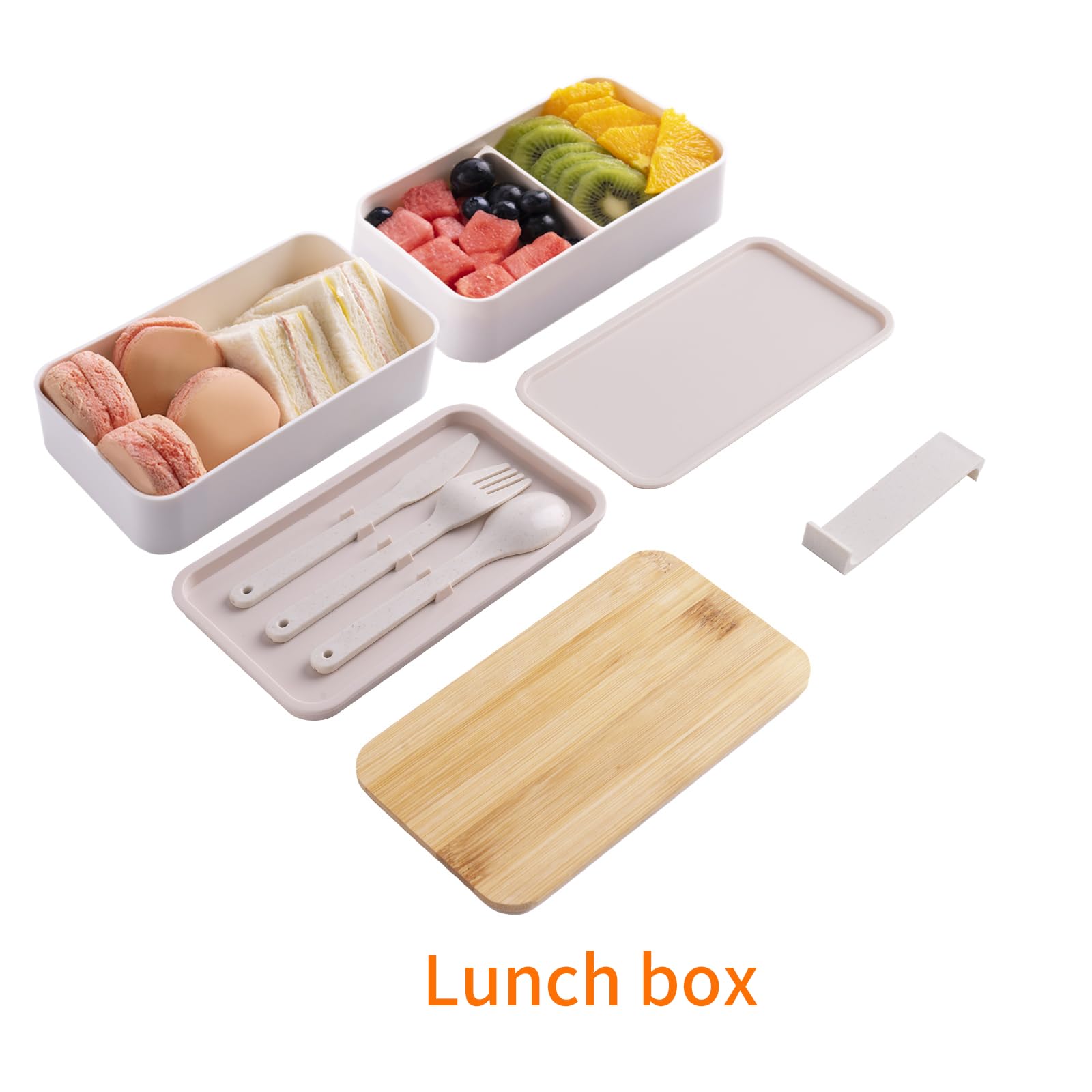 Premium Stackable Bento Box for Adults - Japanese-Style Lunch Container with Dividers & Insulated Lunch Bag (Grey) | Ideal for Office, School, Picnics & Meal Prep