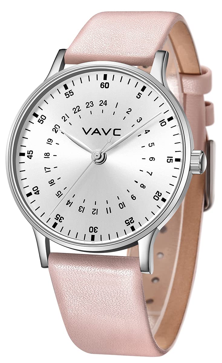 24 Hour Unisex Swiss Quartz Movement Waterproof Watch with Black Leather Strap for Men & Women - Perfect for Outdoor Activities, Business Meetings & Everyday Wear