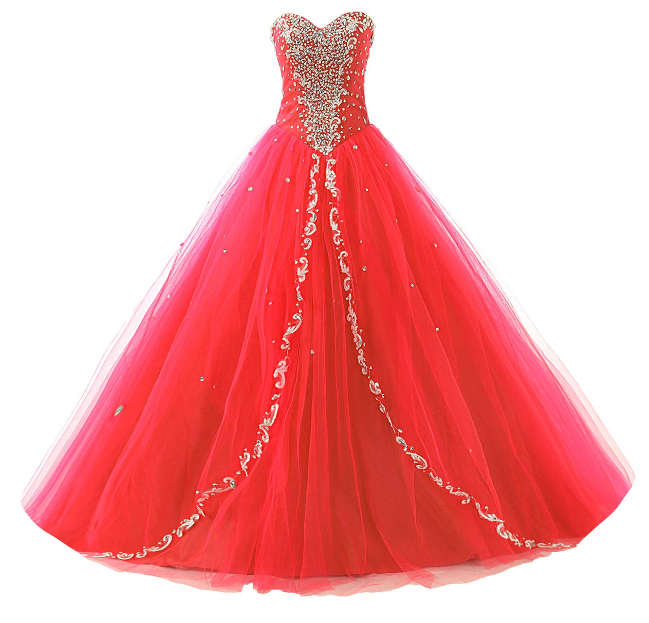 JAEDEN Sweetheart Neckline Long Quinceanera Dress - Elegant Formal Prom Ball Gown for Weddings, Homecoming & Special Occasions