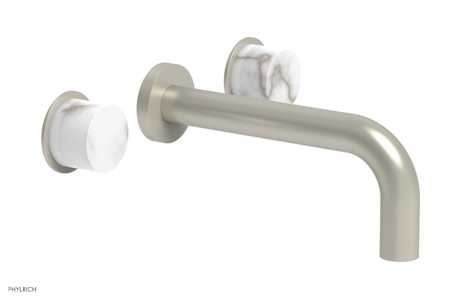 Premium White Marble Wall-Mounted Lavatory Sink Set - Modern Bathroom Vanity with Faucet for Small Spaces, Powder Rooms & Guest Baths
