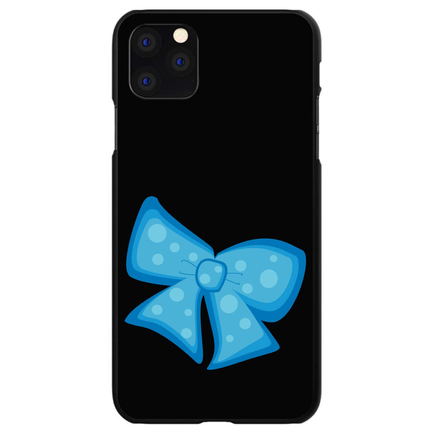 DistinctInk Ultra Slim Hard Plastic Case for iPhone 13 Pro Max (6.7 Inch) - Custom Black Phone Cover with Light Blue Bow Ribbon Design - Cartoon Bows & Ribbons - Perfect for Everyday Use, Gift Giving & Fashion Protection