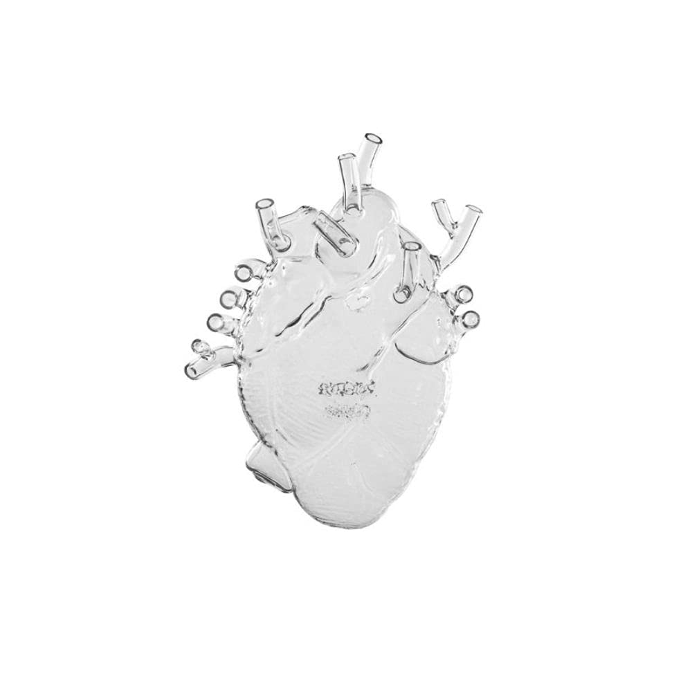 LOVE IN BLOOM Glass Heart Vase - Elegant Floral Centerpiece for Weddings, Anniversaries & Home Decor