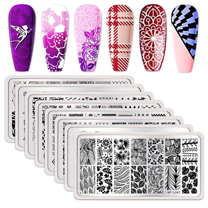 Born Pretty Nail Art Stamping Plates - Professional DIY Nail Design Kit for Salon & Home Manicures | Perfect for Parties, Weddings & Special Occasions