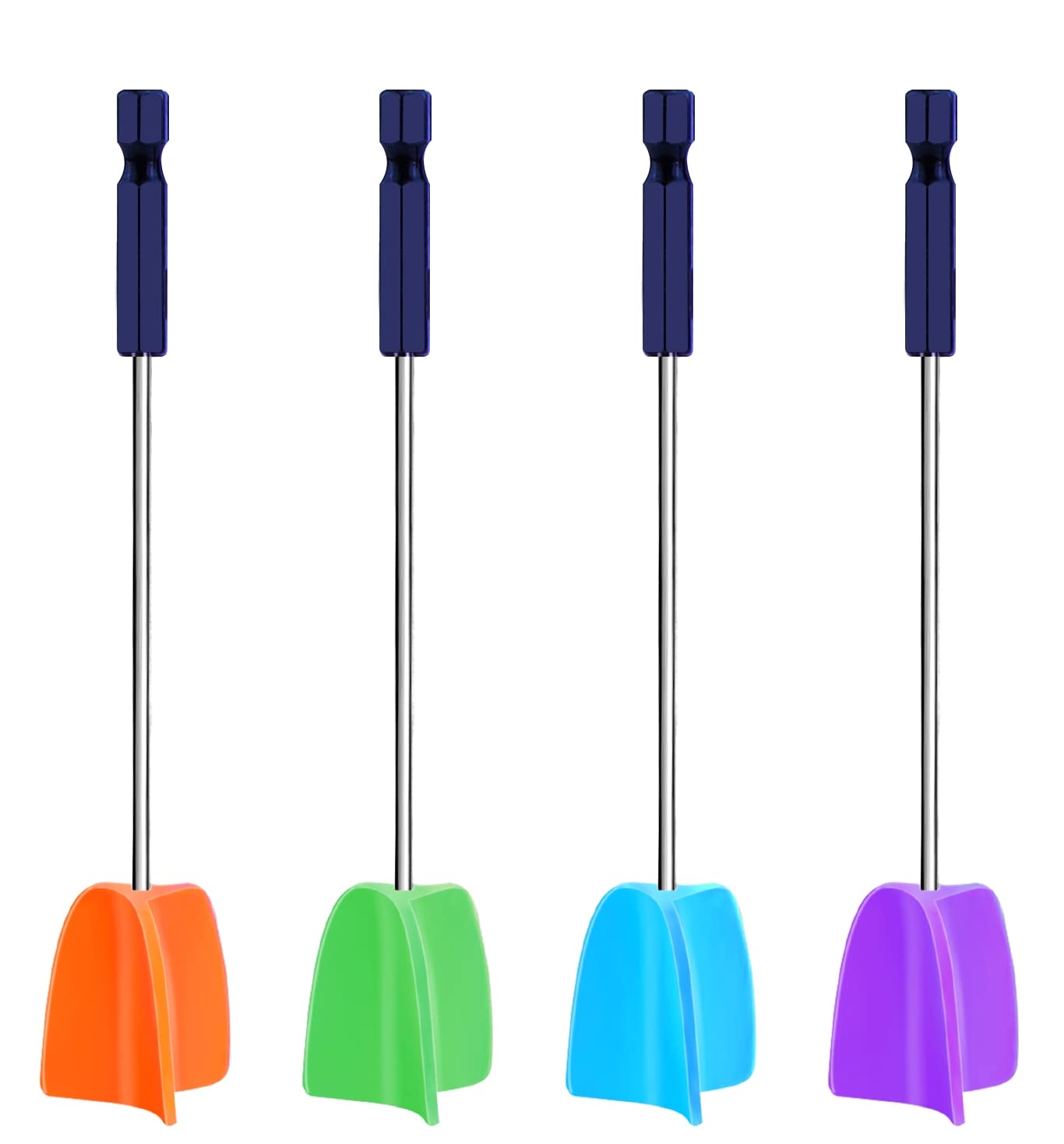 **4-Pack Reusable Epoxy Resin Mixer Paddles for Drill – Small Paint, Ceramic Glaze & Resin Stirring Tool – Bubble-Free Mixing for DIY Crafts, Woodworking & Countertop Projects**