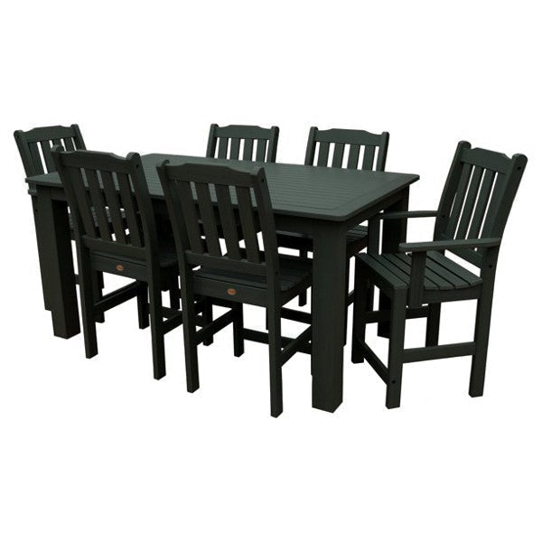 Lehigh 7-Piece Rectangular Outdoor Dining Set - Patio Furniture for Garden, Backyard, Poolside & BBQ Gatherings