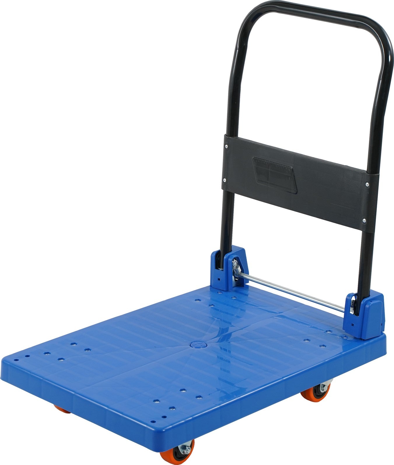 27.5x19.5x32.5 Inch Heavy Duty Blue Platform Trolley Cart - Perfect for Warehouse, Retail, and Home Storage Organization