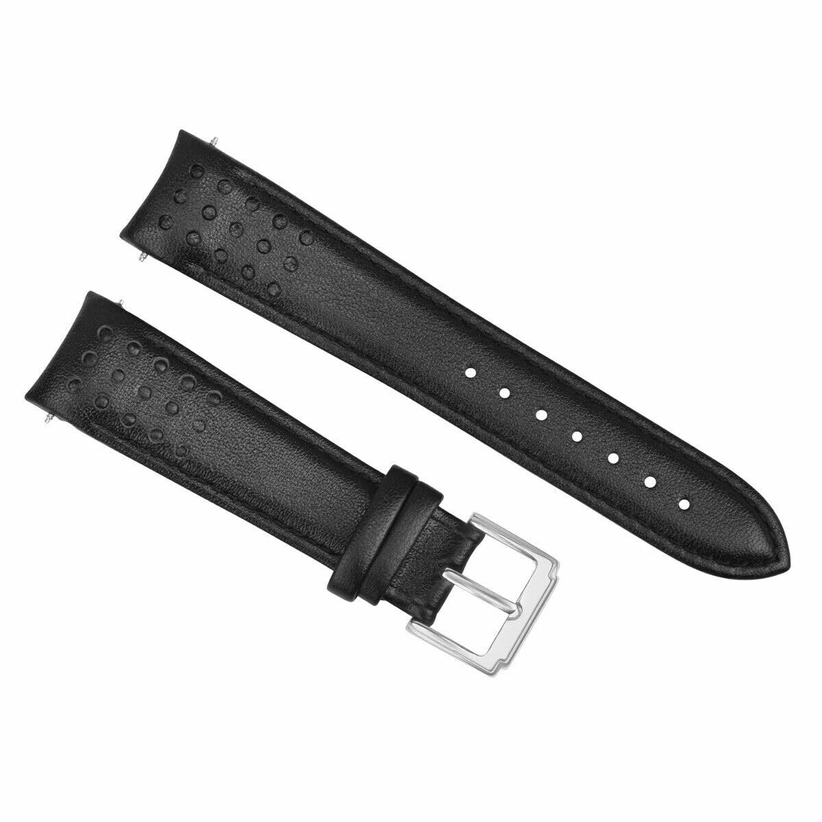 21mm Curved End Genuine Leather Watch Band Strap for Citizen Eco-Drive Promaster - Durable & Comfortable Replacement Strap for Diving, Outdoor & Daily Wear