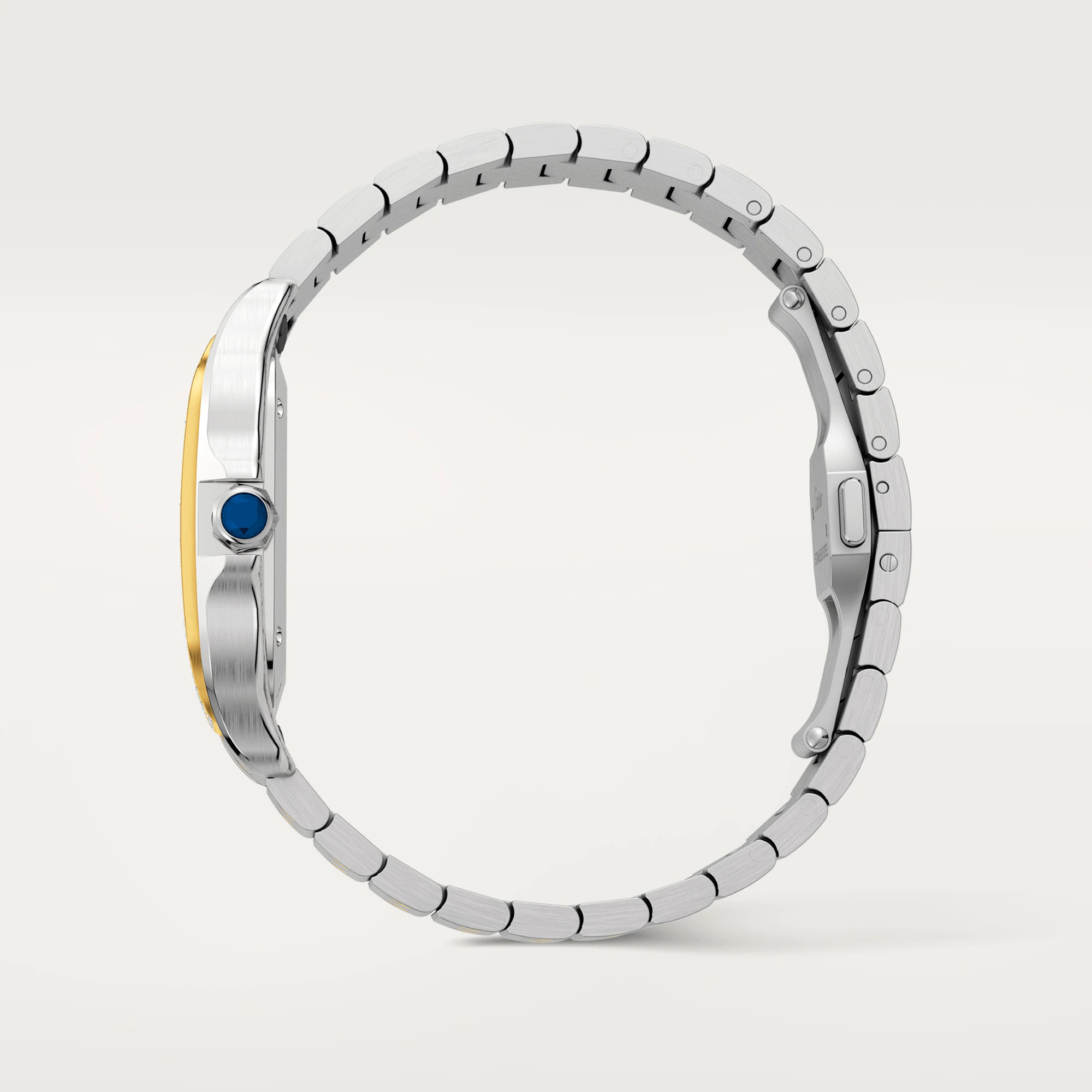 Cartier Santos Stainless Steel & Yellow Gold Diamond Unisex Watch - Luxury Dress & Business Timepiece for Men & Women