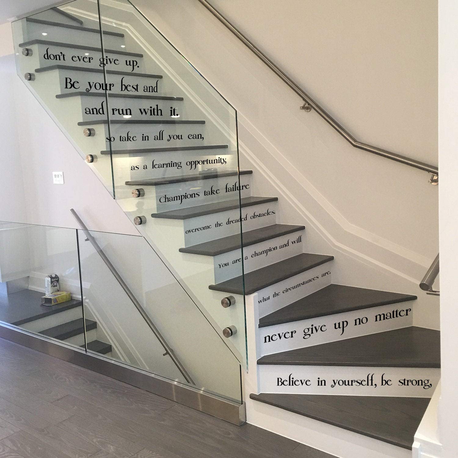 Believe in Yourself Vinyl Sticker - Motivational Wall Art for Home & Office - Inspirational Quote Decal - Perfect for Stairs, Bedrooms & Living Rooms - Self Love & Family Encouragement Decor