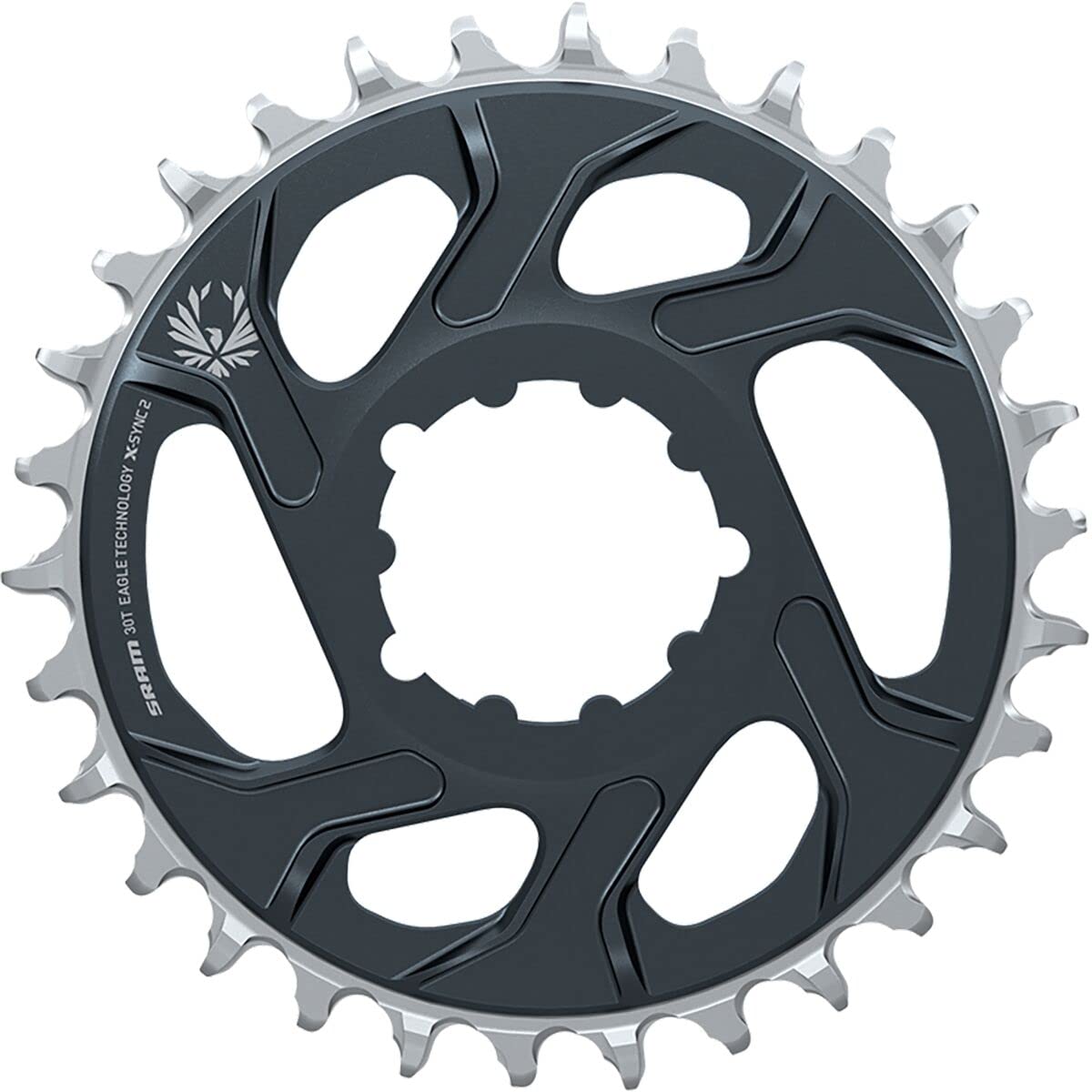 SRAM Eagle 30T Direct Mount Chainring - 11/12 Speed Bicycle Crankset - 6mm Aluminum MTB Chain Wheel (Grey) - Perfect for Mountain Biking & Trail Riding
