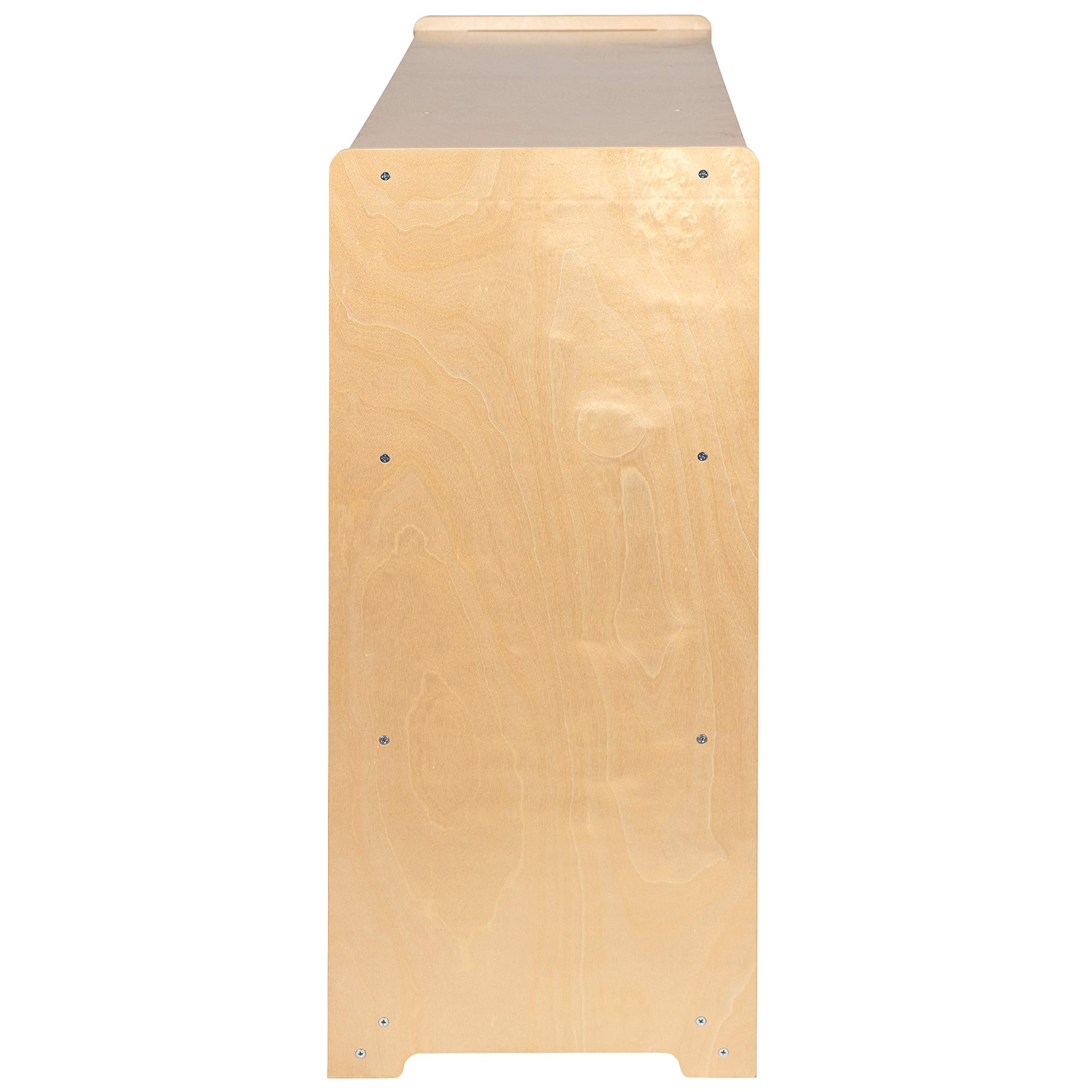 EMMA + OLIVER 8-Section Wooden Storage Cabinet for Classroom, Office, or Home - Organize Books, Supplies & Toys with Stylish School Furniture (Natural Finish)