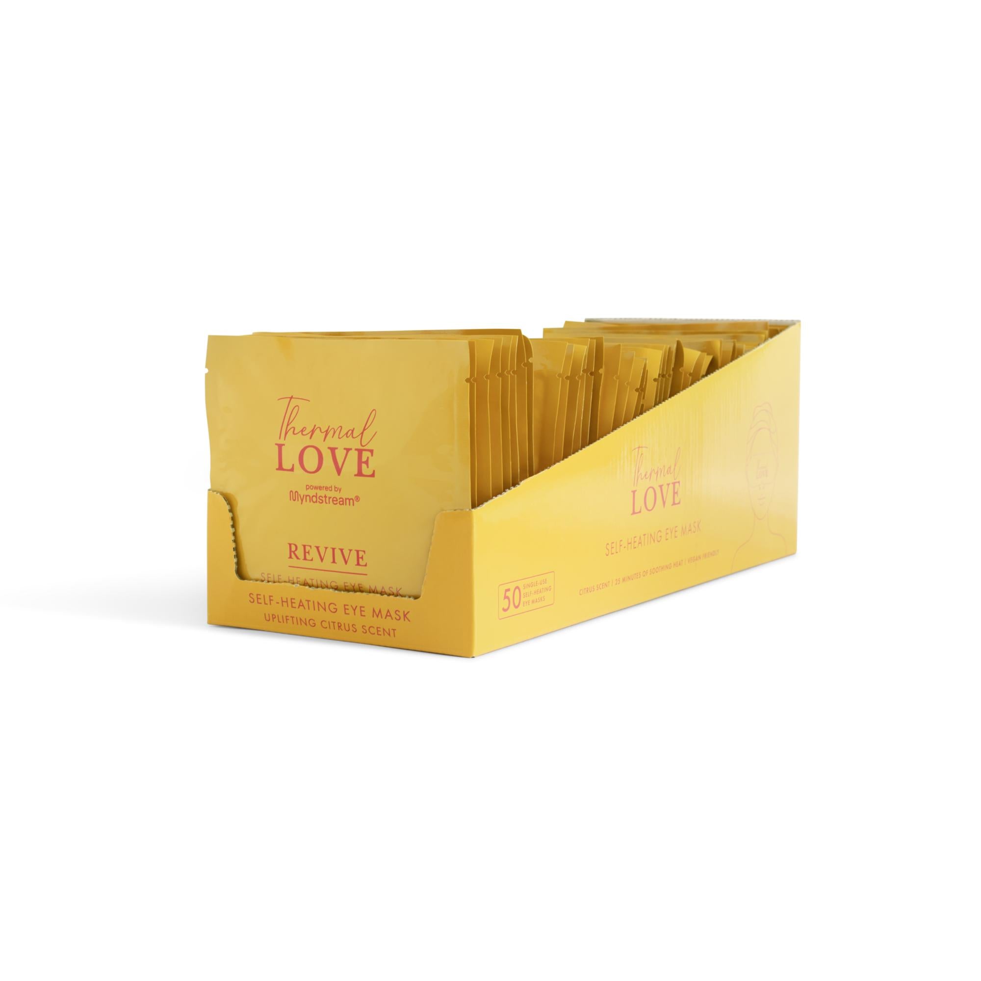 Revitalizing Self-Heating Eye Mask with Citrus Aroma - Soothing Warmth for Relaxation, Stress Relief & Better Sleep - Perfect for Travel, Work Breaks & Home Spa