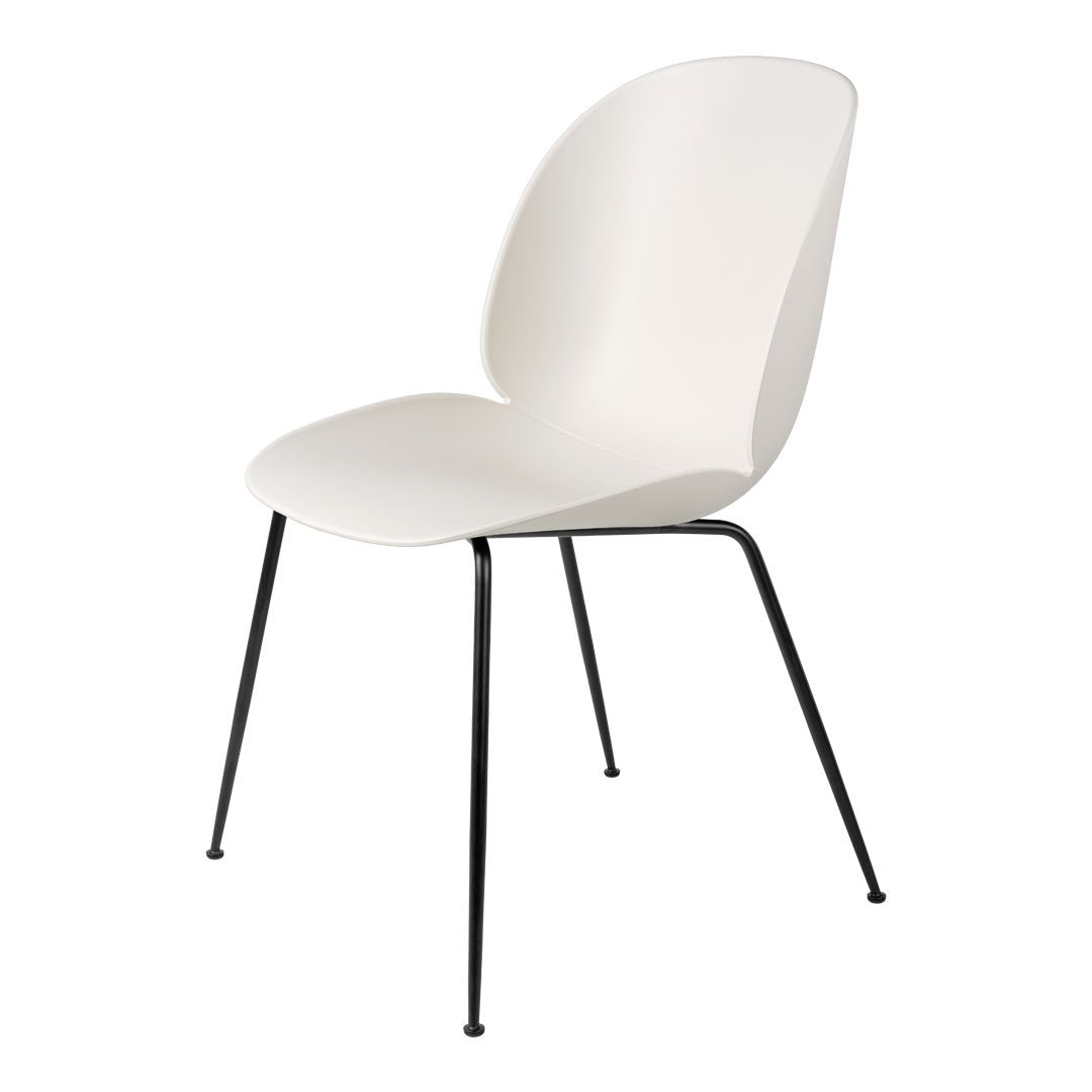 Modern Beetle Dining Chair with Conic Base - Unupholstered Wooden Seat - Perfect for Kitchen, Dining Room, and Small Spaces