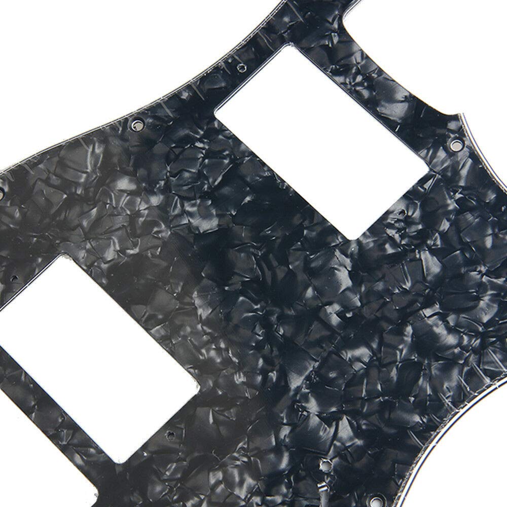 Electric Guitar Pickguard HH 3-Ply Black Pearl for Fender Stratocaster - Replacement Part for Guitar Repair & Customization - Perfect for Musicians & DIY Guitar Mods
