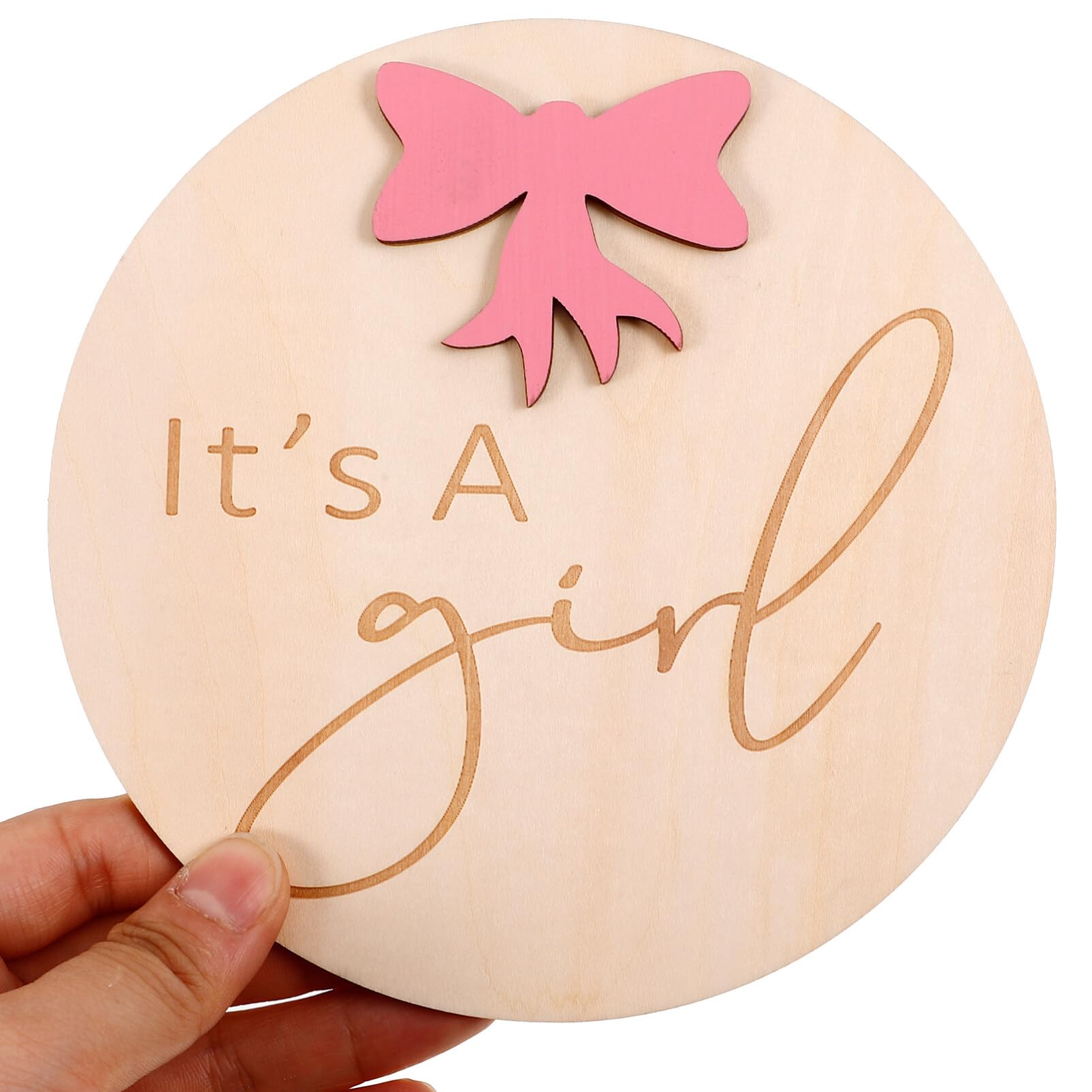Wooden Baby Announcement Sign - Personalized Newborn Welcome Plaque with Name - Perfect for Birth Announcements, Nursery Decor & Photo Props