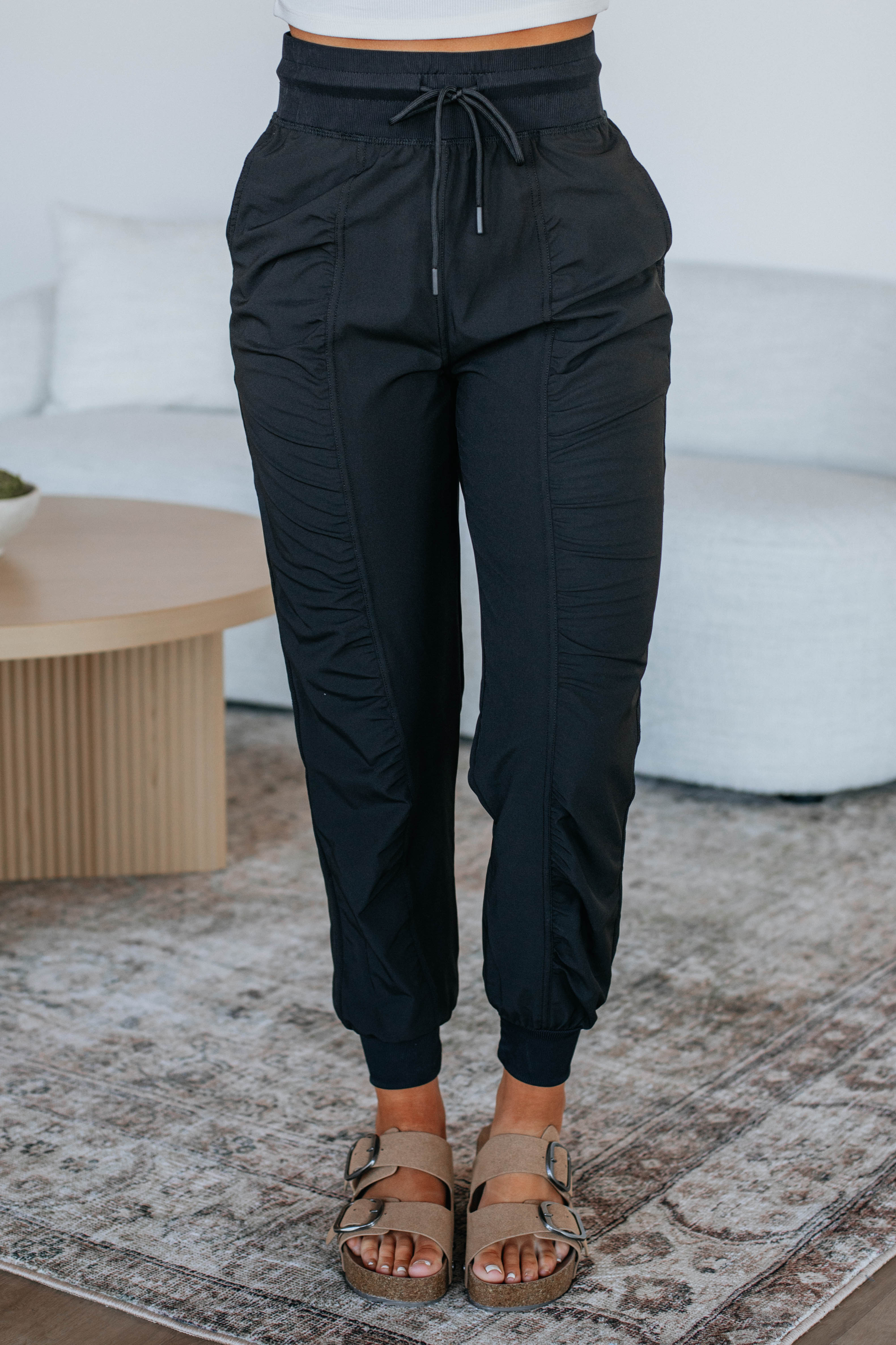 Dune Active Joggers for Men & Women - Comfortable Black Workout Pants for Running, Yoga & Lounge Wear